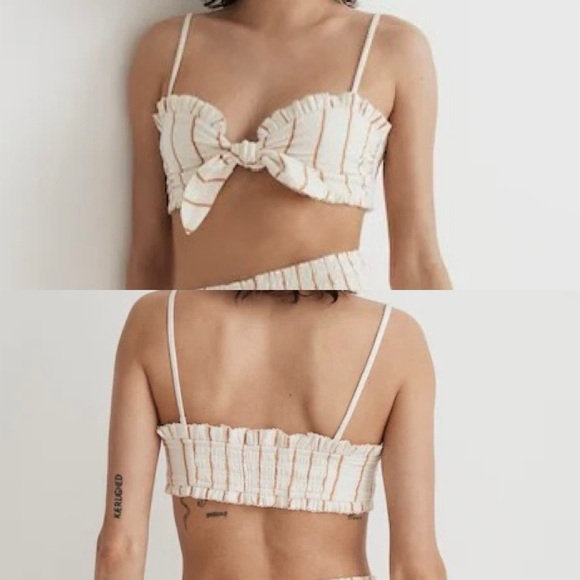 Madewell Tops - Madewell Lightestspun Striped Bubble Crop Top | Cover-Up | Size XL